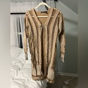 Suede cardigan